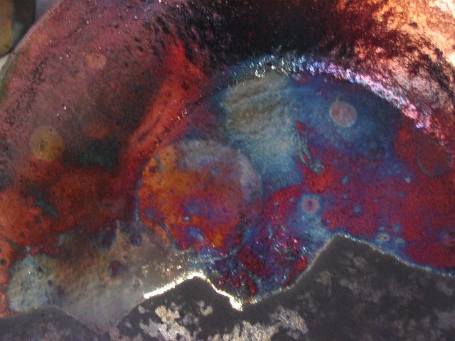 detail of raku plate